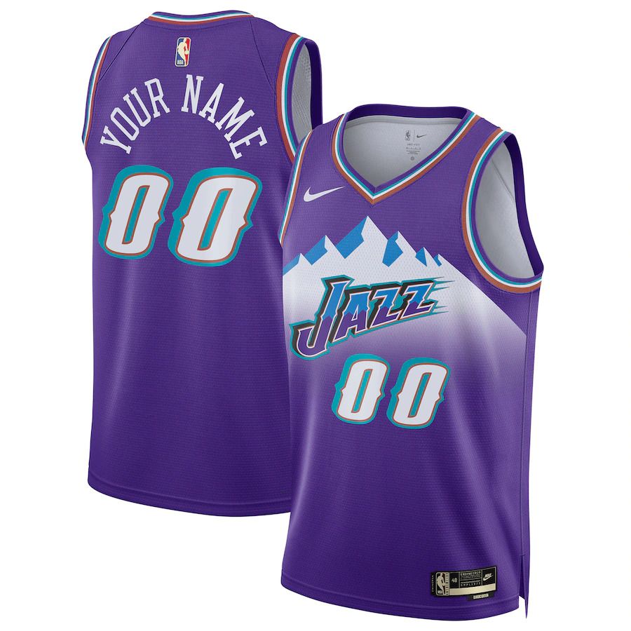 Men Utah Jazz Nike Purple Classic Edition 2022-23 Custom Swingman NBA Jersey->customized nba jersey->Custom Jersey